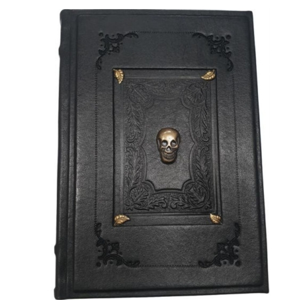 ♥️BUY 2 GET 1 FREE Black Leather Journal - Skull, Retail Price $49.99 USD - Picture 5 of 14